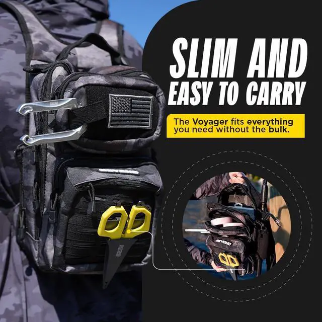 Alt view image 2 of 6 - Beyond Fishing Tackle Backpack- The Voyager Tactical Fishing Storage Bag - Lightweight & Compact Bag For Fishing