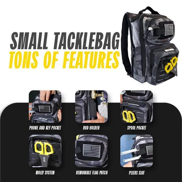 Alt view image 4 of 6 - Beyond Fishing Tackle Backpack- The Voyager Tactical Fishing Storage Bag - Lightweight & Compact Bag For Fishing
