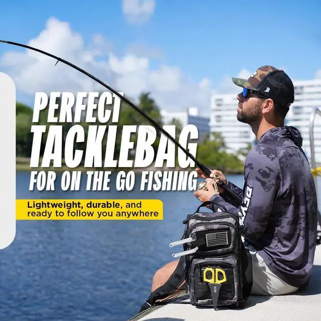 Alt view image 6 of 6 - Beyond Fishing Tackle Backpack- The Voyager Tactical Fishing Storage Bag - Lightweight & Compact Bag For Fishing