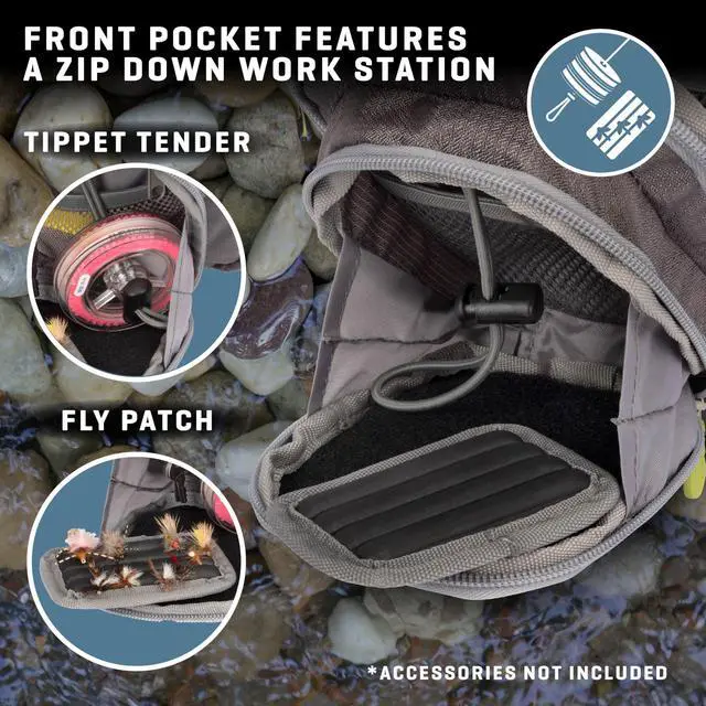 Alt view image 5 of 7 - Allen Company Bear Creek Micro Fly Fishing Chest Pack