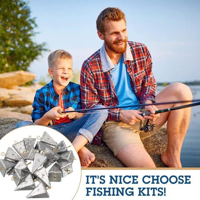 Alt view image 4 of 6 - 18 Pieces Pyramid Sinkers Fishing Weights Triangle Fishing Sinkers Rig Pyramid Sinker for Ocean Saltwater Surf Bass Casting Gear Tackle