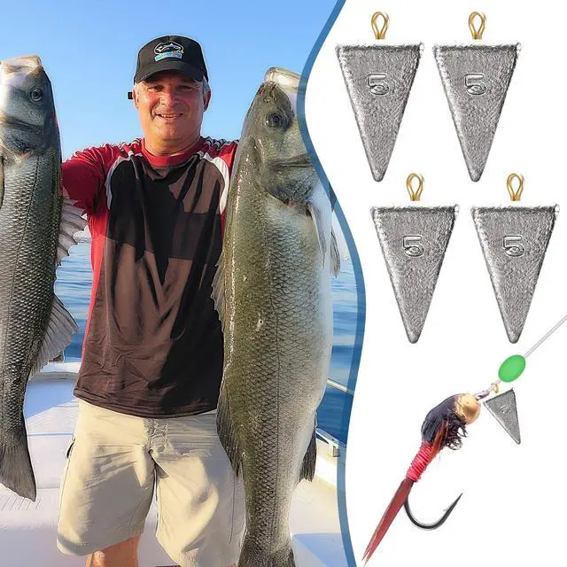 Alt view image 4 of 7 - 18 Pieces Pyramid Sinkers Fishing Weights Triangle Fishing Sinkers Rig Pyramid Sinker for Ocean Saltwater Surf Bass Casting Gear Tackle
