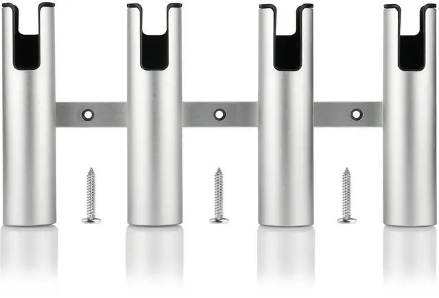 Main image of Aluminum Fishing Boat Rod Holder,3/4 Link Tube Aluminum Rod Rack, Suit Boats & Yacht,Silver