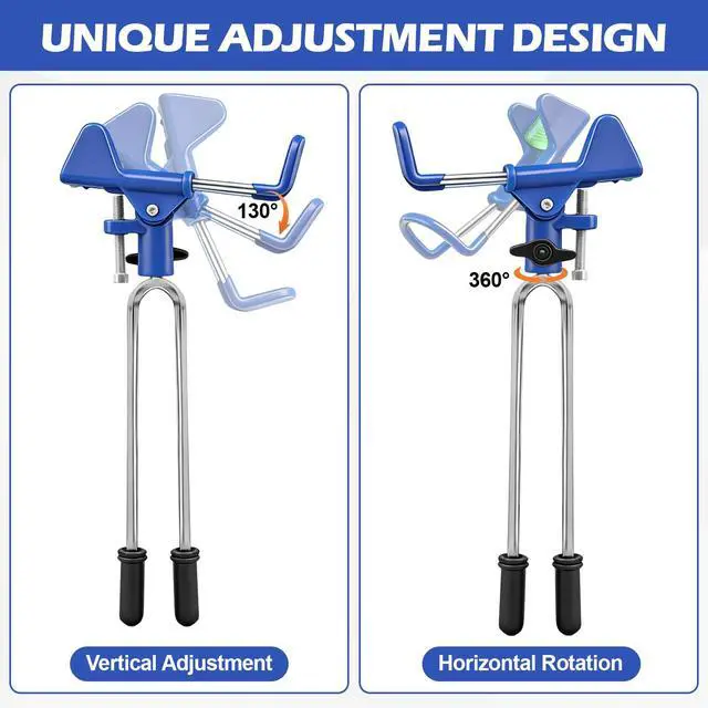 Alt view image 6 of 7 - Fishing Rod Holder for Ground, 2/4pcs Fishing Pole Holders for Ground, Bank Fishing Rod Holder with 360° Adjustable Extra Long Drill Stake Rod Stand for Catfish, Beach, Shore and Mud, Men's Gift