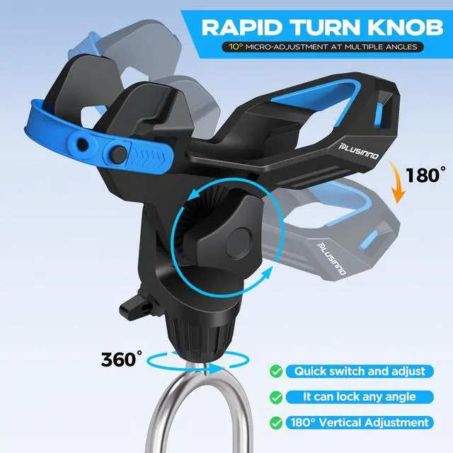 Alt view image 3 of 7 - 1/2/4 Pack Fishing Rod Holder for Ground, Upgraded Rod Holders for Bank Fishing, 360 Degree Adjustable Fishing Rod Holder Equipment, Fishing Gear, Fishing Gifts for Men
