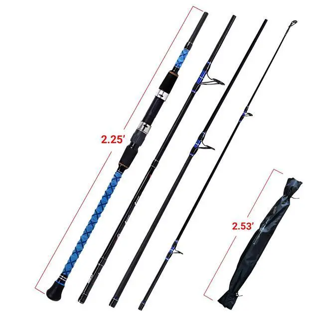 Alt view image 2 of 7 - Surf Spinning Fishing Rod Carbon Travel Surf Rod 2 Piece/3 Piece/4 Piece Spinning Fishing Rod 9'/10'/11'/12'/15'