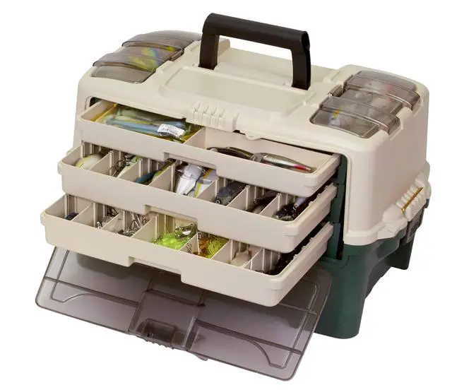Alt view image 2 of 3 - Hybrid Hip Tackle System, One Size, White and Green, Premium Tackle Storage with Removable Drawers, Fits StowAway Utility Boxes, Storage for Fishing