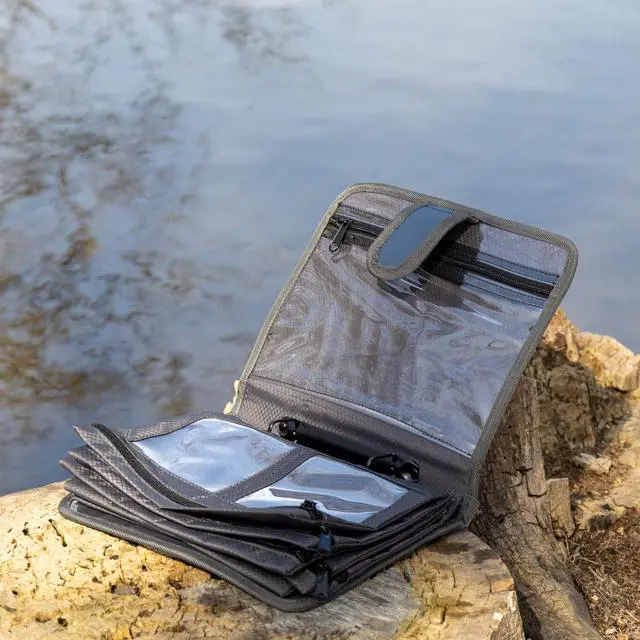 Alt view image 4 of 7 - Deluxe Bait Binder, Water Resistant Soft Bait Storage System for Soft Plastics and Rigs with Zippered Sleeves, Speed Binder