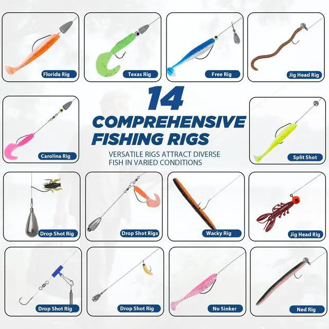 Alt view image 7 of 7 - 400PCS Fishing Lures Accessories Kit with Large 3-Layer Tackle Box Complete Freshwater Bass Fishing Gear Tools Set with Pliers, Fish Scale, Crankbait, Hooks, Weights Gift for Men