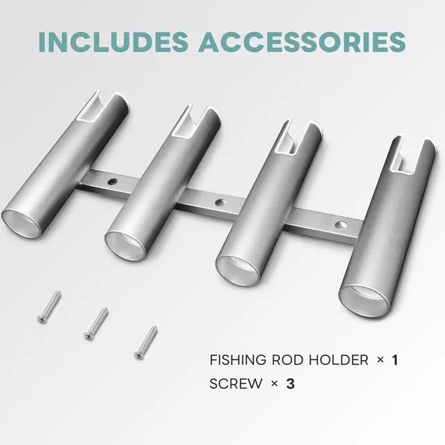 Alt view image 6 of 6 - Aluminium Fishing Rod Holders for Boat, Wall-Mounted Fishing Pole Roof Rod Rack,Surf Fishing Rod Holder for Truck, Boats & Yacht