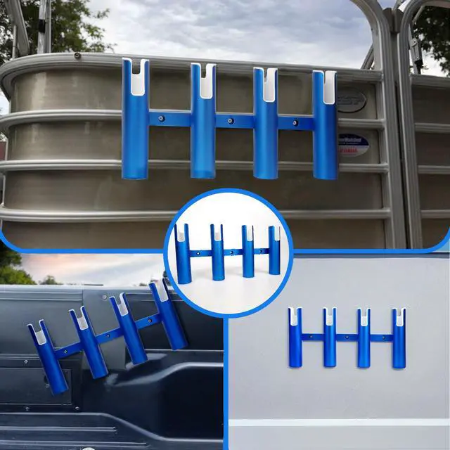 Alt view image 5 of 7 - Aluminium Fishing Rod Holders for Boat, Wall-Mounted Fishing Pole Roof Rod Rack,Surf Fishing Rod Holder for Truck, Boats & Yacht