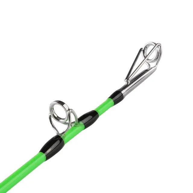 Alt view image 3 of 5 - 8' Glow Catfish Rod, Medium Heavy 2-Piece, 10-65 lb | S-glass carbon blank, glow-in-dark finish, EVA grip and stainless guides for night catfishing with 10-65 lb line