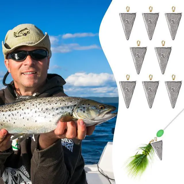 Alt view image 3 of 7 - 27 Pieces Pyramid Fishing Weights Sinkers Triangle Rig Pyramid Sinkers for Ocean Saltwater Surf Bass Catfish Fishing Weights Casting Gear Tackle Essential