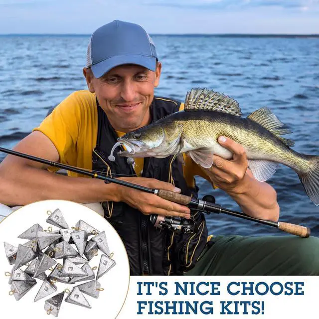 Alt view image 7 of 7 - 27 Pieces Pyramid Fishing Weights Sinkers Triangle Rig Pyramid Sinkers for Ocean Saltwater Surf Bass Catfish Fishing Weights Casting Gear Tackle Essential