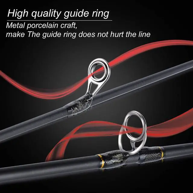 Alt view image 3 of 7 - Fishing Rods Graphite Lightweight Ultra Light Trout Rods 2 Pieces Cork Handle Crappie Spinning Fishing Rod