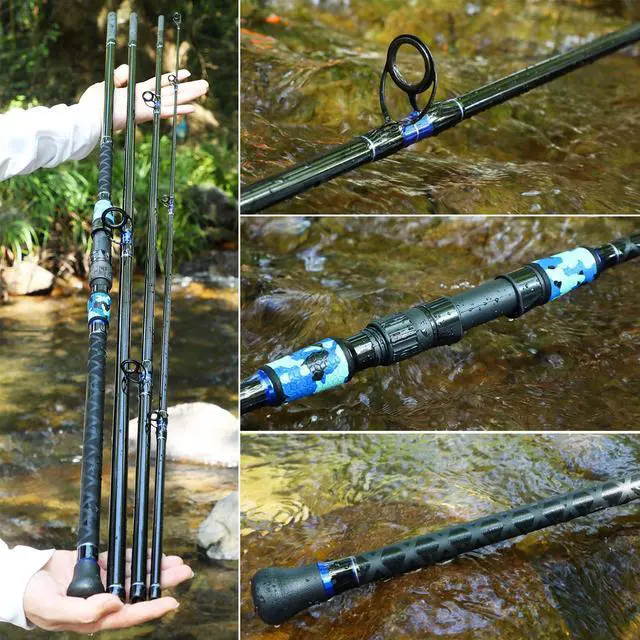 Alt view image 7 of 7 - Surf Fishing Rod Portable Travel MH/H Surf Spinning Rod 4 Piece Carbon Fiber Saltwater Fishing Rod 10'/11'/12'/15'