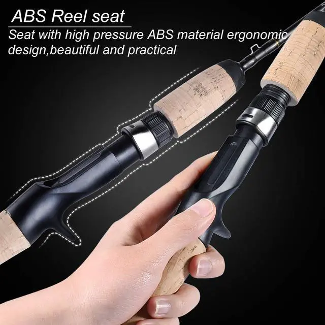 Alt view image 5 of 7 - Fishing Rods Graphite Lightweight Ultra Light Trout Rods 2 Pieces Cork Handle Crappie Spinning Fishing Rod