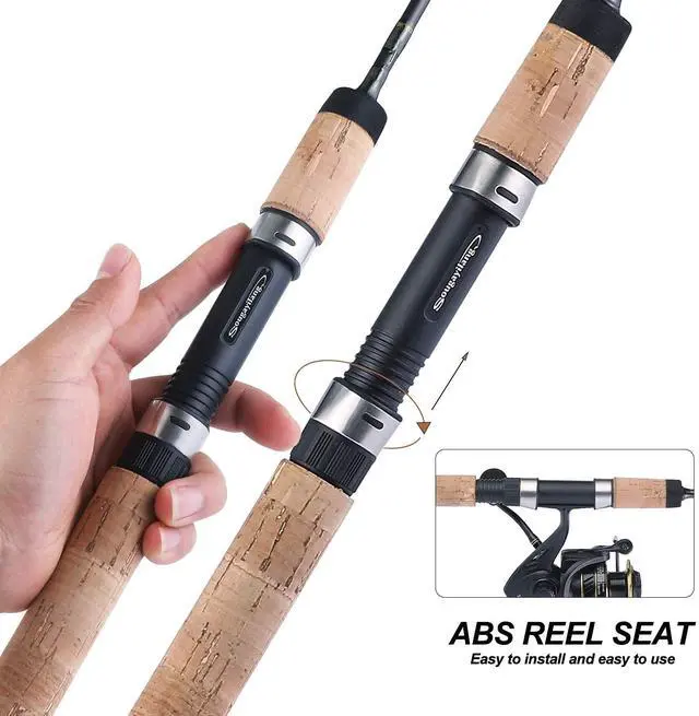 Alt view image 5 of 7 - Fishing Rods Graphite Lightweight Ultra Light Trout Rods 2 Pieces Cork Handle Crappie Spinning Fishing Rod