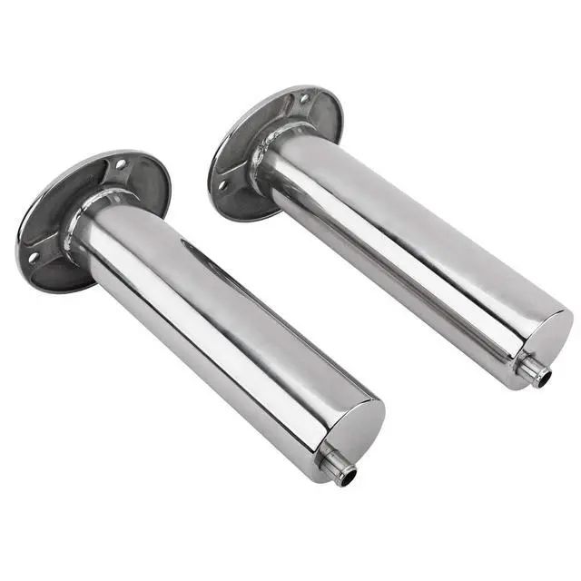 Alt view image 5 of 7 - 4-Pack Heavy Duty Stainless Steel 316 Deluxe Rod Holders with Drain, Flush Mount Fishing Rod Pole Holders, 30 Degree /15 Degree/90 Degree
