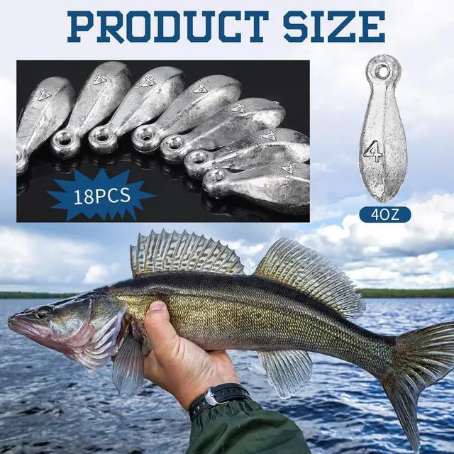 Alt view image 2 of 6 - 18 Pcs Bank Sinker Fishing Sinkers Weights Bank Weights for Ocean Saltwater Freshwater Surf Bass Catfish Fishing Casting Gear Tackle