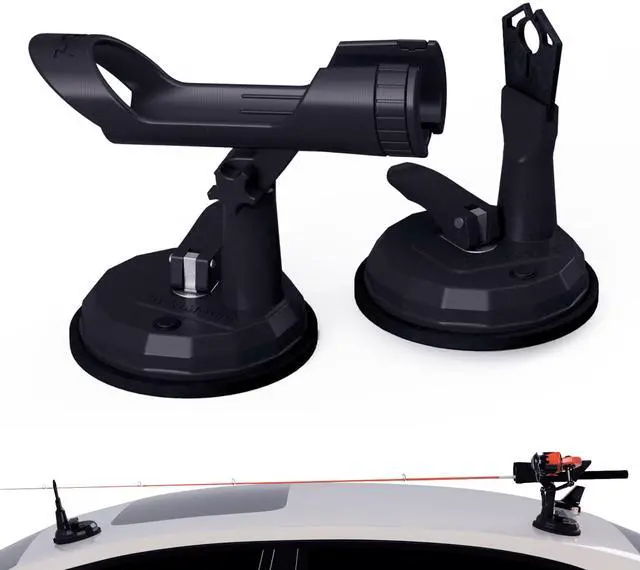 Main image of SnapMount S - Suction Cup Fishing Rod Holder for Car - Roof Rack Mount for SUV, Cars & Trucks - Fishing Pole & Fly Rod Holder for Car