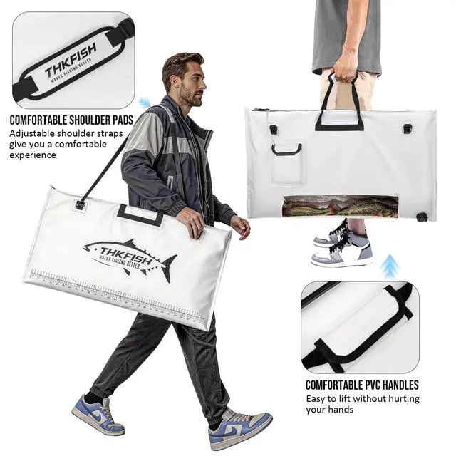 Alt view image 4 of 7 - Fish Tournament Weigh in Bag for Bass Fishing with Leakproof Zipper | Heavy Duty Live Fish Bags for Caught Fish with Waterproof Zipper and Mesh Liner,Puncture Resistant