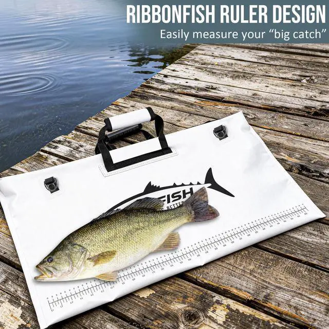 Alt view image 6 of 7 - Fish Tournament Weigh in Bag for Bass Fishing with Leakproof Zipper | Heavy Duty Live Fish Bags for Caught Fish with Waterproof Zipper and Mesh Liner,Puncture Resistant