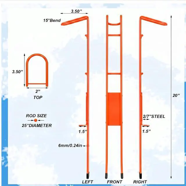 Alt view image 2 of 6 - 2 Set Blaze Bank Fishing Rod Holders Heavy Duty Steel Rod Stands for Shore Fishing