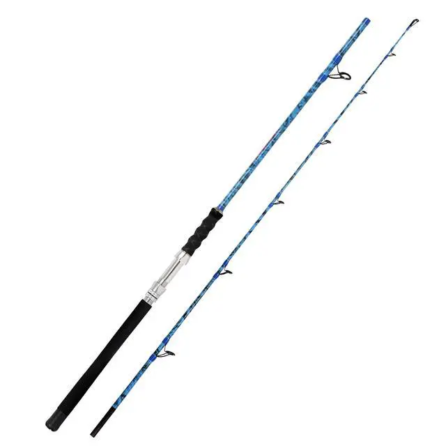 Alt view image 2 of 7 - 2-Piece Boat Conventional Fishing Rod Portable Spinning/Casting Rod Carbon Fishing Pole