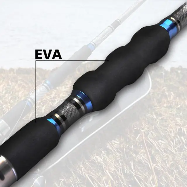 Alt view image 5 of 7 - 3-Piece Spinning Rod Heavy Spinning Fishing Rod Portable Fishing Rod Graphite Spin Rod (30-50 Pound Test)