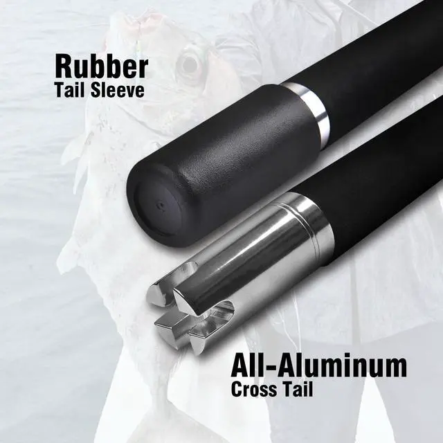 Alt view image 6 of 7 - 3-Piece Spinning Rod Heavy Spinning Fishing Rod Portable Fishing Rod Graphite Spin Rod (30-50 Pound Test)