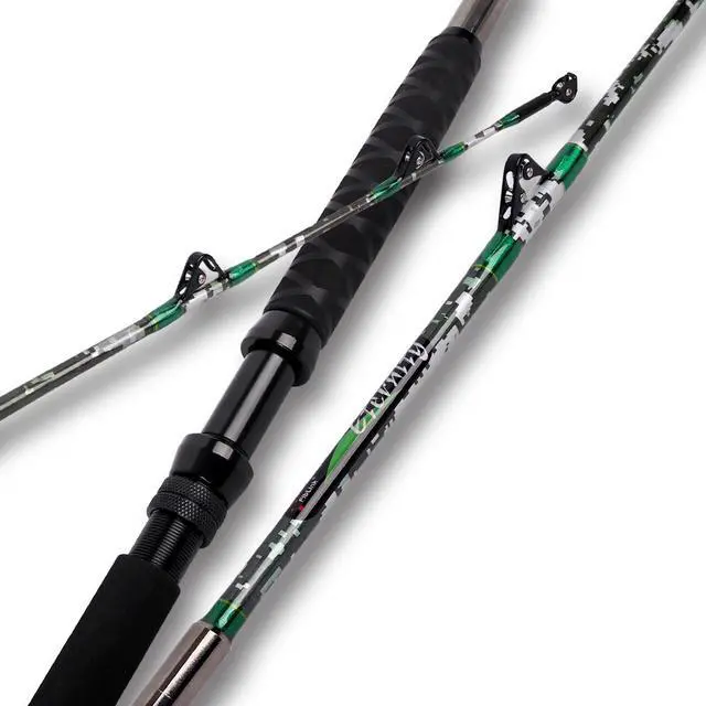 Main image of 2-Piece Trolling Fishing Rod, Saltwater Roller Rod, Portable Big Game Rod(56/6/7)