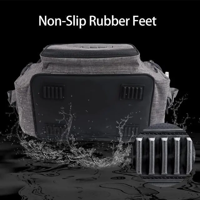 Alt view image 7 of 7 - Fishing Tackle Box Bag - Outdoor Large Fishing Tackle Storage Bag - 100% Water-Resistant Polyester Material - Fishing Tackle Bags - Suitable for 3600 Tackle Box