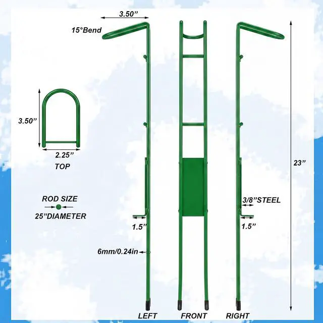 Alt view image 2 of 6 - 2 Set Blaze Bank Fishing Rod Holders Heavy Duty Steel Rod Stands for Shore Fishing
