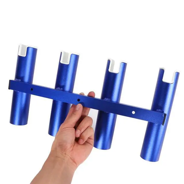 Alt view image 6 of 7 - 2PCS 4-Tube Aluminum Fishing Rod Holder for Boat, Wall-Mounted Fishing Pole Roof Rod Rack, Surf Fishing Rod Holder for Truck, Boats & Yacht