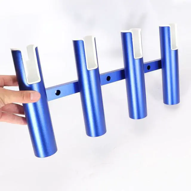 Alt view image 7 of 7 - 2PCS 4-Tube Aluminum Fishing Rod Holder for Boat, Wall-Mounted Fishing Pole Roof Rod Rack, Surf Fishing Rod Holder for Truck, Boats & Yacht