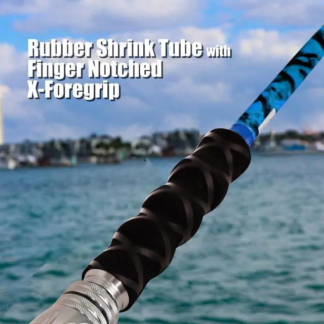 Alt view image 4 of 7 - 2-Piece Boat Conventional Fishing Rod Portable Spinning/Casting Rod Carbon Fishing Pole