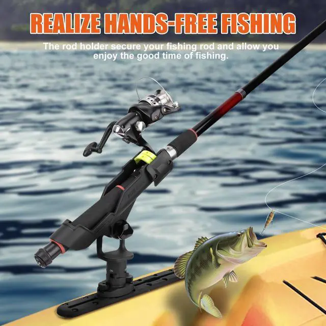 Alt view image 7 of 7 - Kayak Fishing Rod Holder, 1Pack / 2Pack | Track Mount / Deck Mount, 360 Degree Adjustable, For Fishing Boat, Fishing Pole Holder