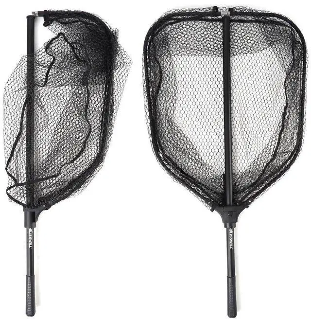 Main image of Large Fishing Net with Handle Collapsible Fish Landing with Extendable Handle Knotless Nylon Fishing Safe Fish Net Durable Telescopic Dip Foldable