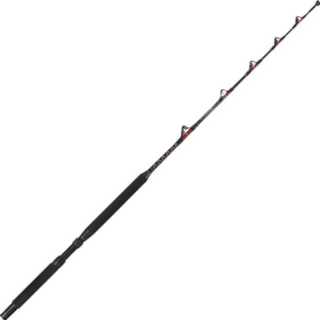 Alt view image 2 of 7 - Trolling Rod Saltwater Offshore Heavy Roller Rod Bent Butt Trolling Rod Big Game Conventional Boat Fishing Pole Heavy Duty Fishing Rod 5'6''/6'