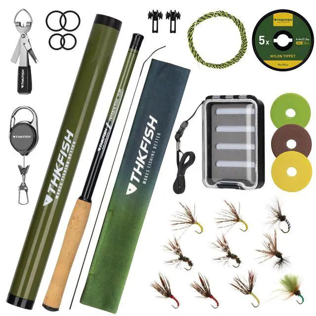 Main image of Tenkara Fly Fishing Rod Kit 8.7ft/10.6ft/11.6ft 24T Carbon Fiber Telescopic Fly Fishing Combo Kit with Carrying Case Fishing Line and Flyfishing Lure for Streams, Trout, Bass, Salmon