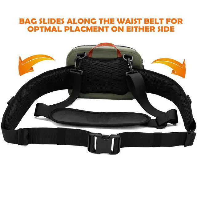 Alt view image 7 of 7 - Lehigh Crossing, Waterproof Fishing Waist Pack, Fly Fishing Fanny Pack, Submersible Lumbar Pack
