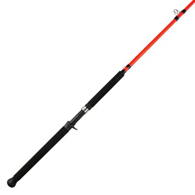 Alt view image 5 of 6 - 8' Glow Catfish Rod, Medium Heavy 2-Piece, 10-65 lb | S-glass carbon blank, glow-in-dark finish, EVA grip and stainless guides for night catfishing with 10-65 lb line