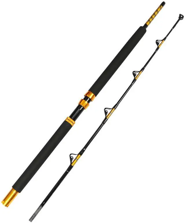 Main image of 1-Piece/2-Piece Saltwater Offshore Heavy Trolling Rod Big Game Roller Rod Conventional Boat Fishing Pole (5 Feet 6 Inch, 30-50 lb/50-80 lb/80-120 lb)