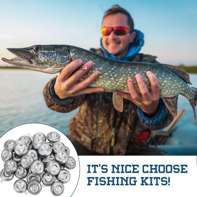 Alt view image 6 of 7 - 36 Pieces Fishing Disc Sinkers Weights Disc Sinker Fishing Sinkers Weights for Saltwater Catfishing Trolling Surf Tackle