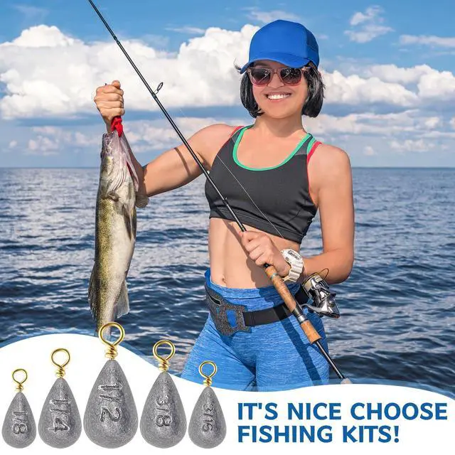 Alt view image 4 of 7 - Bass Casting Swivel Bell Sinkers Fishing Weights Drop Shaped Fishing Sinkers Catfish Weights for Ocean Saltwater Surf Bass Casting Gear Tackle