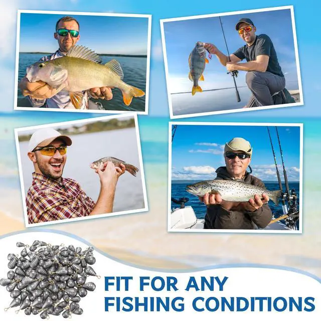Alt view image 5 of 7 - Bass Casting Swivel Bell Sinkers Fishing Weights Drop Shaped Fishing Sinkers Catfish Weights for Ocean Saltwater Surf Bass Casting Gear Tackle