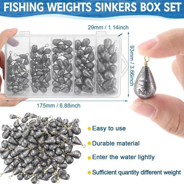 Alt view image 6 of 7 - Bass Casting Swivel Bell Sinkers Fishing Weights Drop Shaped Fishing Sinkers Catfish Weights for Ocean Saltwater Surf Bass Casting Gear Tackle