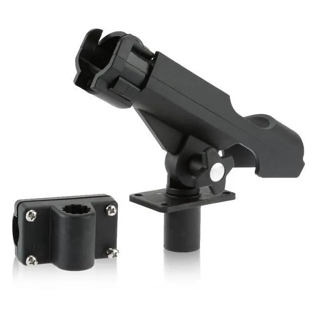 Alt view image 4 of 5 - Adjustable Black Fishing Rod Holder for Boat Kayak Swivel Side Mount Kits Tackle