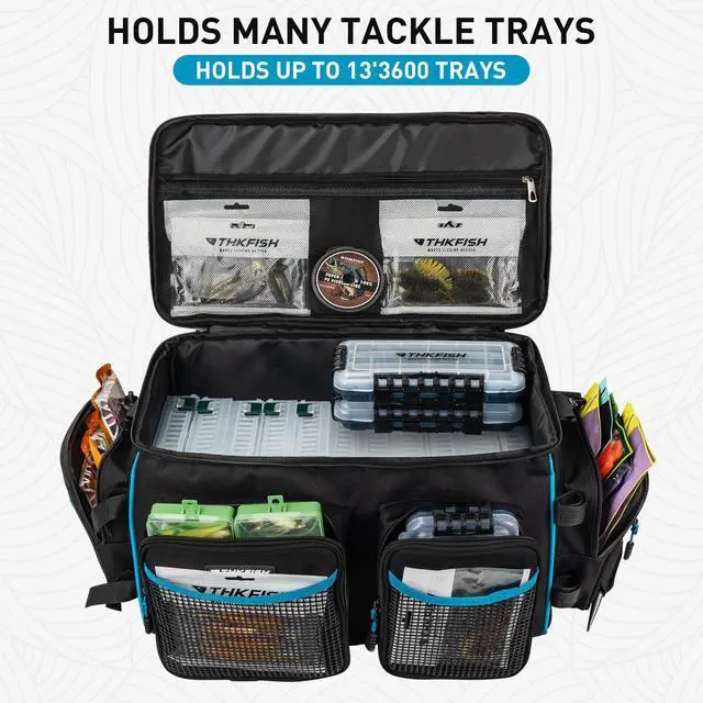 Alt view image 4 of 7 - Waterproof Large Fishing Tackle Bag for 3600/3700 Tackle Box | Portable and Comfortable Fishing Tackle Bags with Waterproof Soft Bottom Suitable for Saltwater & Freshwater Fishing